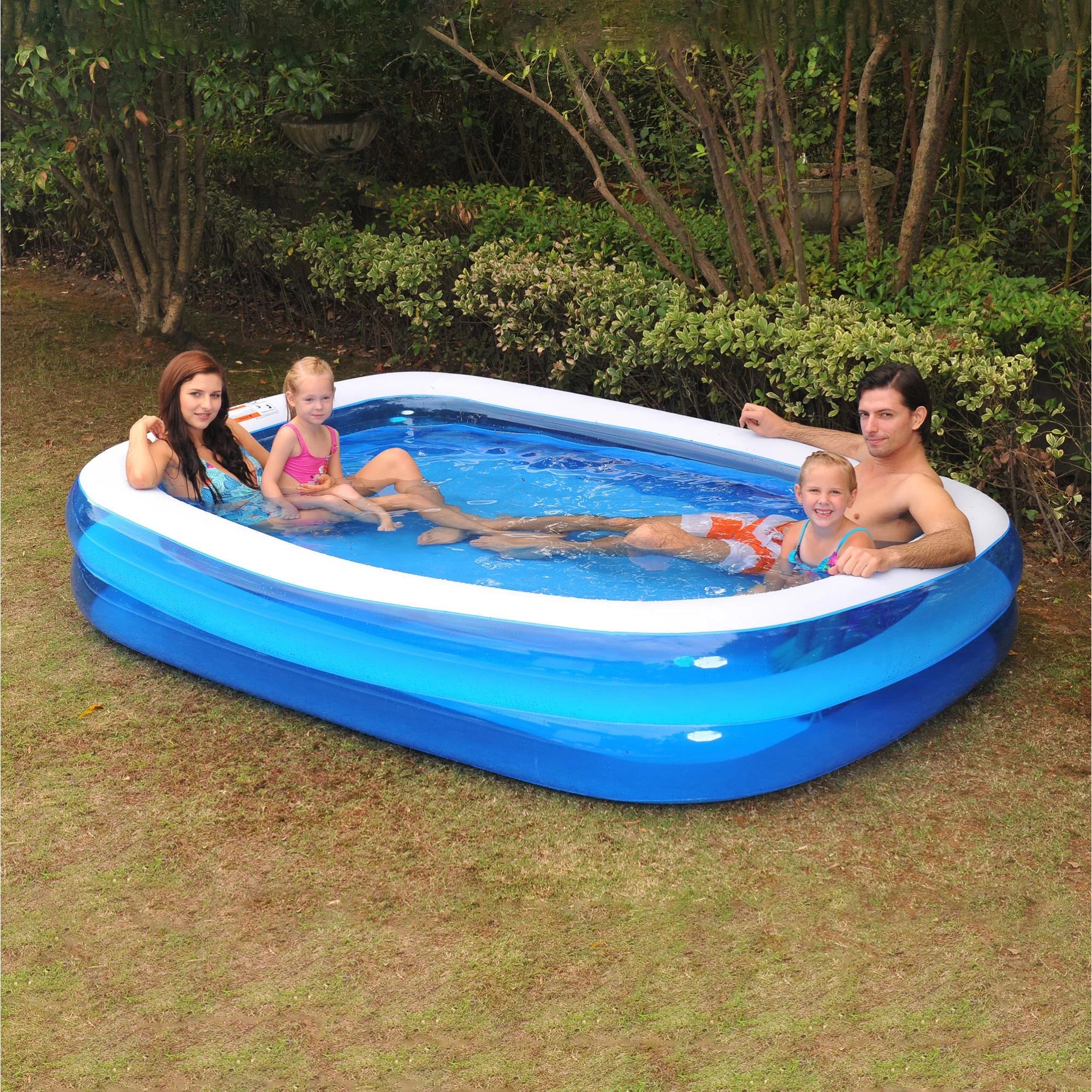 Pool Rectangular and Blue White Swimming 8.5' Inflatable