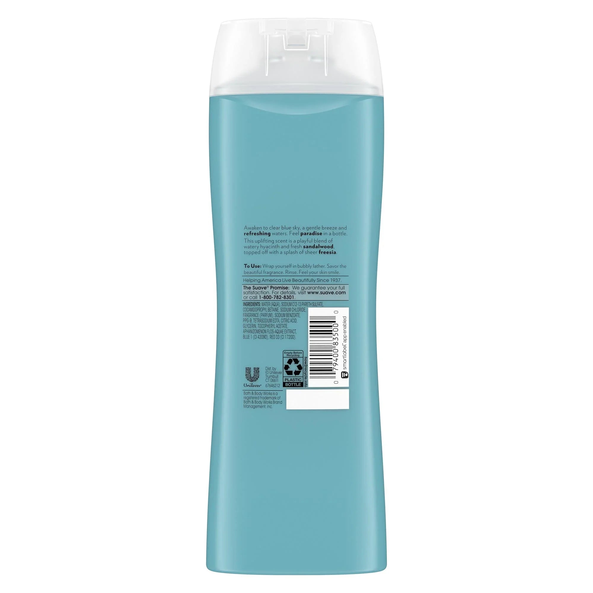 oz, Sea 6 Pack Body Suave E Breeze Wash and of Skin Algae Ocean Extract Hydrated, Smooth 15 For Essentials Vitamin with