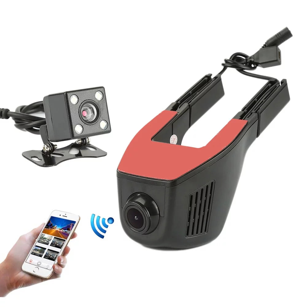 Recorder camera Dash HD Wifi Digital Front Video 1080P Car Camera DVR Camcorder rear