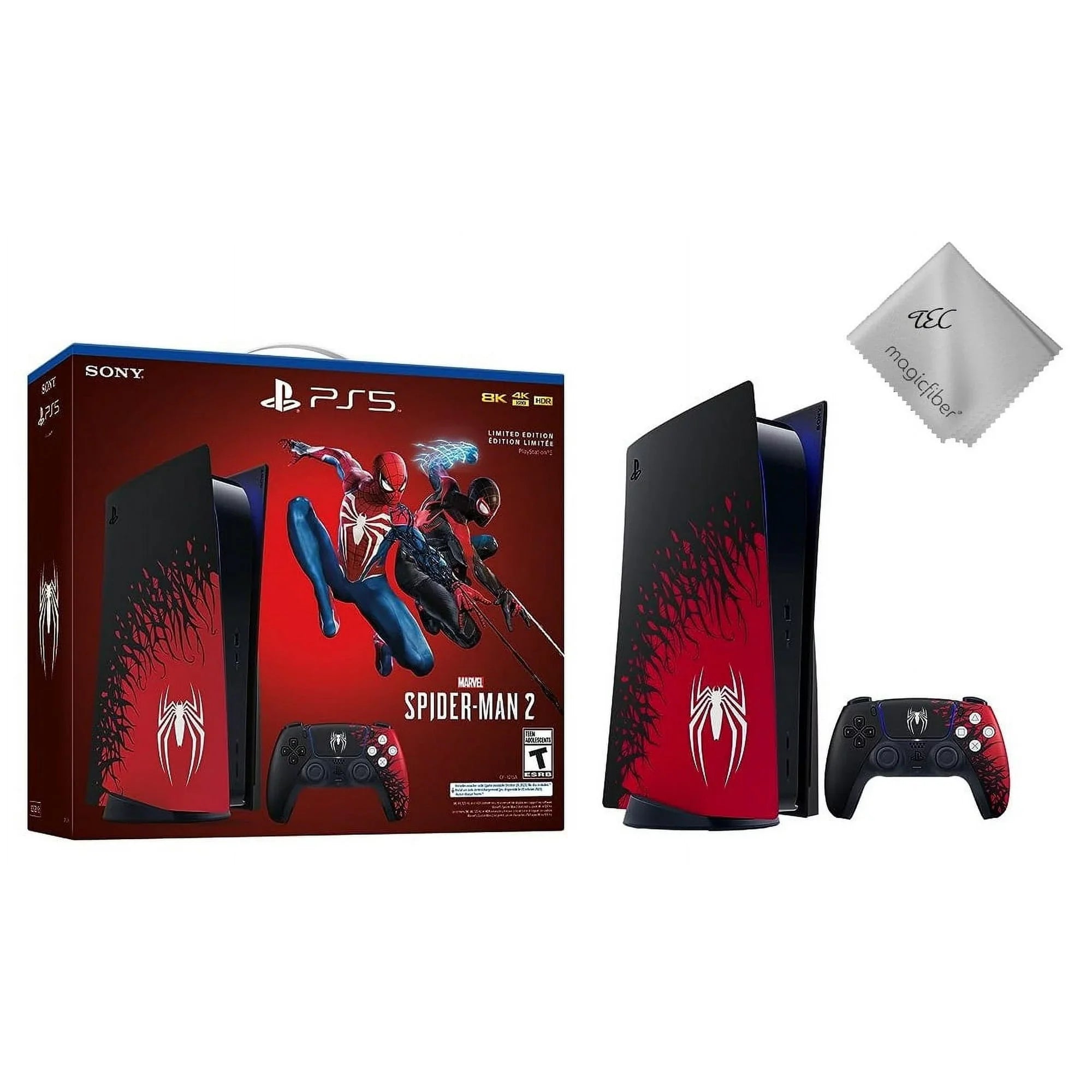 Limited with 2024 TEC Console(Disc) 2 Marvel’s Gaming Edition Newest Bundle Spider-Man PlayStation_PS5 Sony