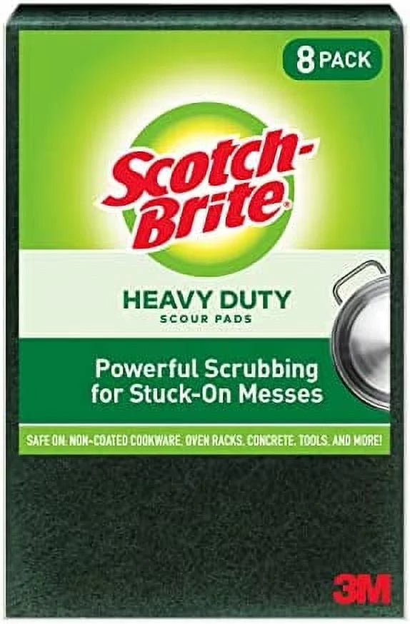 Scour Heavy pad Large 8 8 Green, Scotch-Brite Pads Duty,