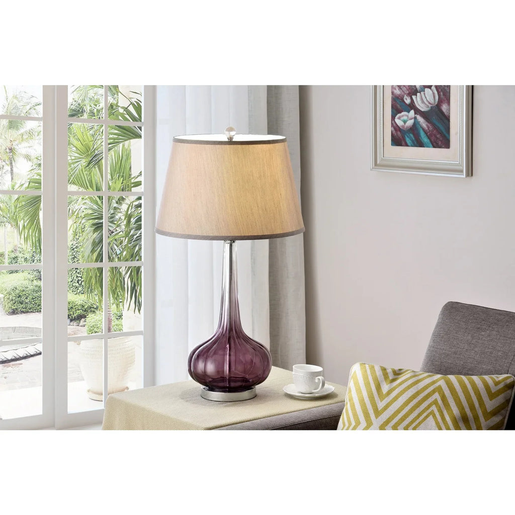 Table Furniture in. Mulberry 30 Ore Glass Lamp, K-5709