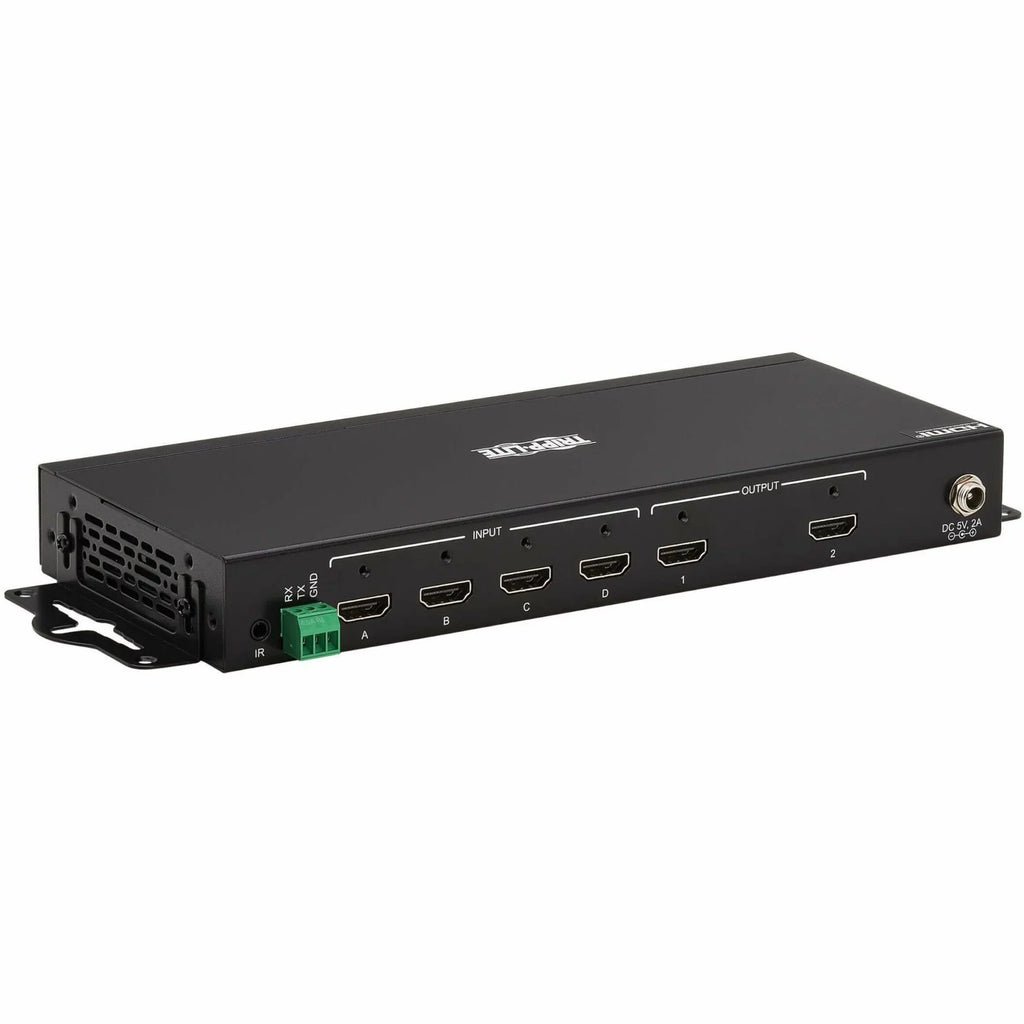Switch/Splitter Matrix Remote 4K 4x2 Tripp - - 60 x ... - Display, 3840 1080p2 Computer, Lite - and TAA Support, HDR, with Hz, 2 4:4:4, 4K Signage, Control x Blu-ray Multi-Resolution 2160 HDMI Digital