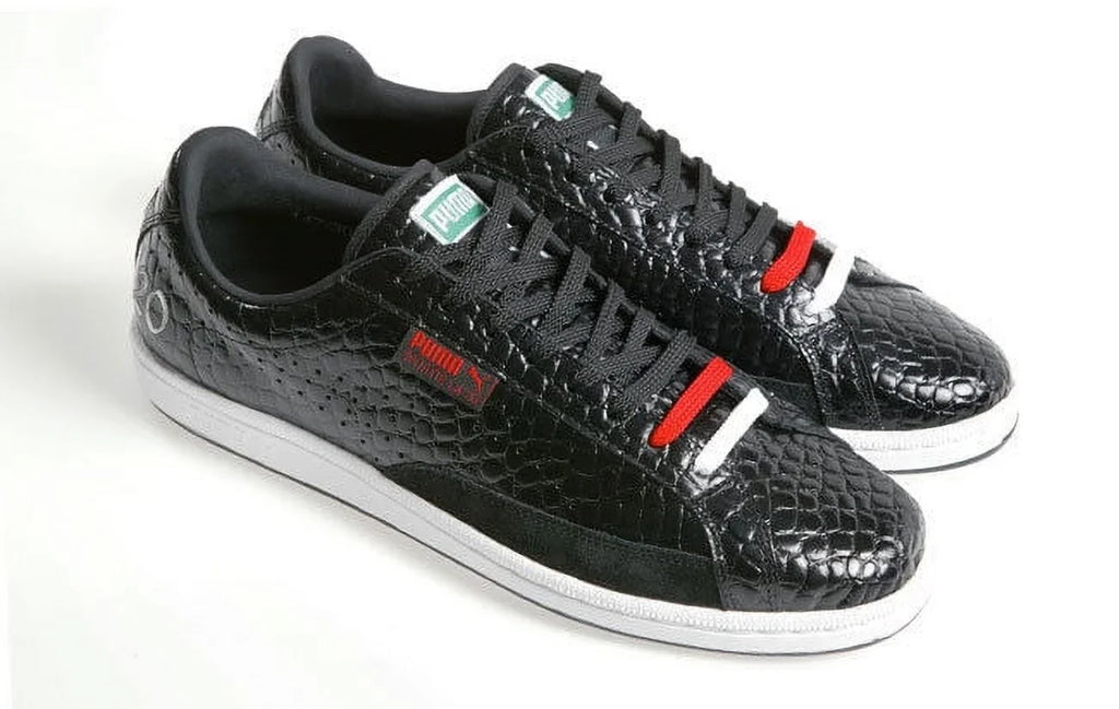 NEW SKIN SPORTIE 7 UNISEX / PUMA LA. SHOES MEN CROCODILE 5.5 WOMEN MATCH BLACK