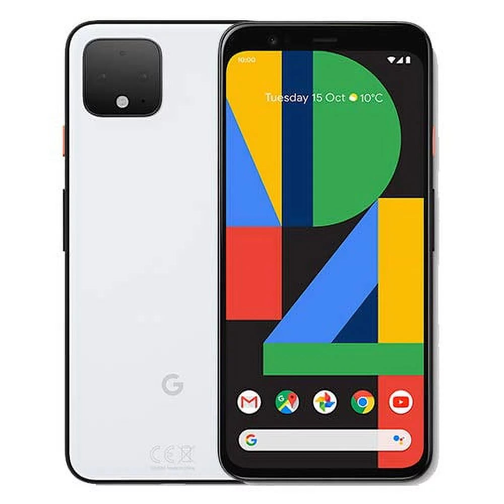 G020M CDMA) International Version (Clearly (GSM Android Google inch 128GB 4G/LTE Smartphone 4 Unlocked - No Pixel Only, White) Factory 5.7