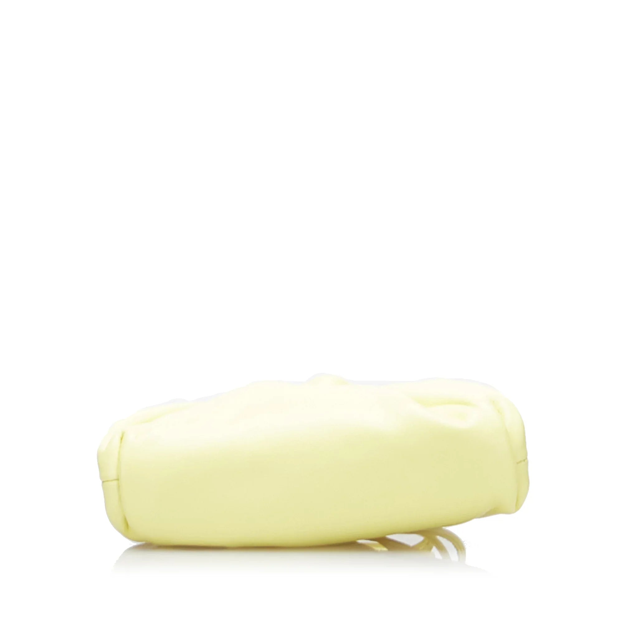 Pre-Owned The Pouch Bottega (Good) Yellow Bag Leather Crossbody Calf Authenticated Unisex Veneta