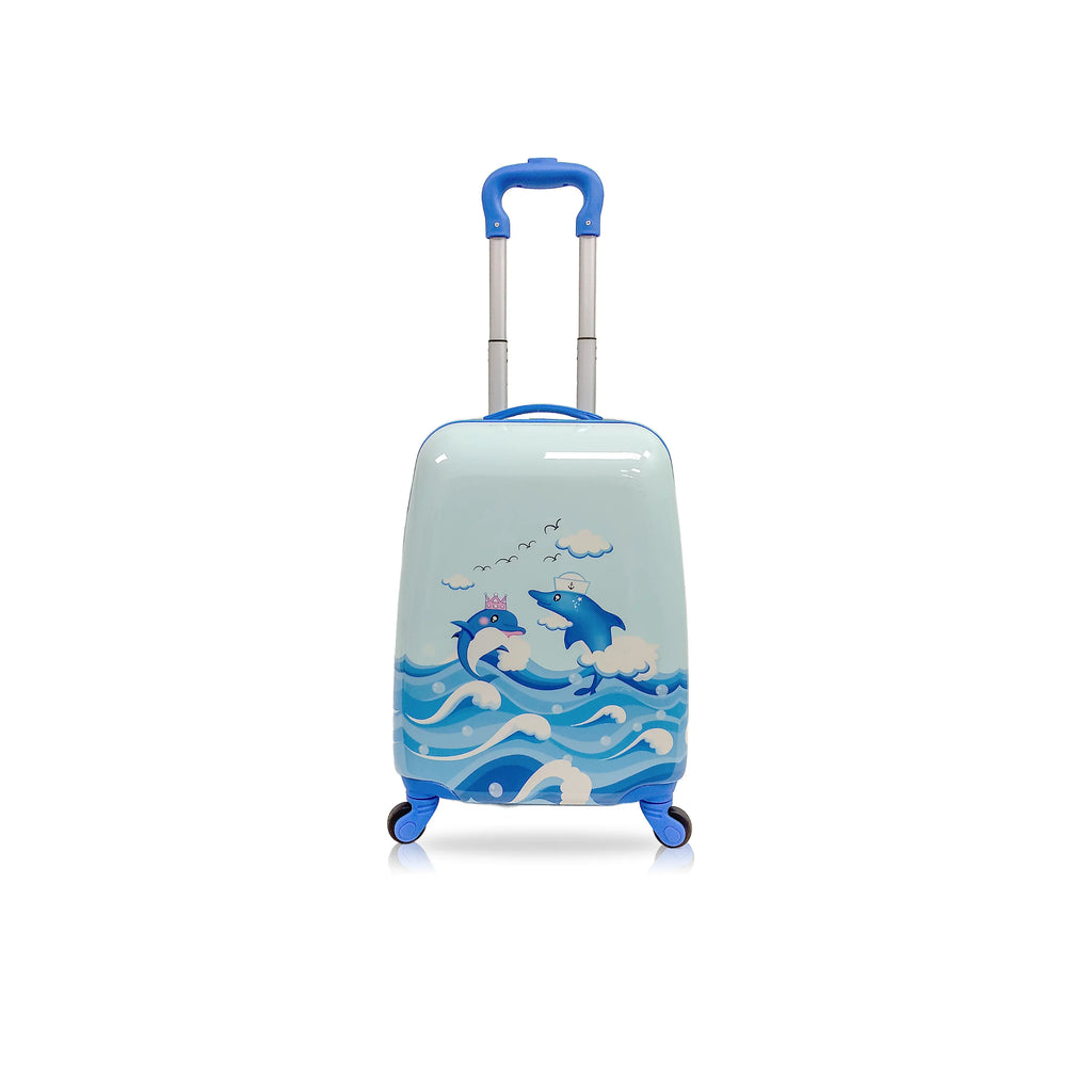 on for Lightweight Luggage Kids Carry Wheels Chirpy Hardside 18" Dolphin Tucci With Kids Suitcase