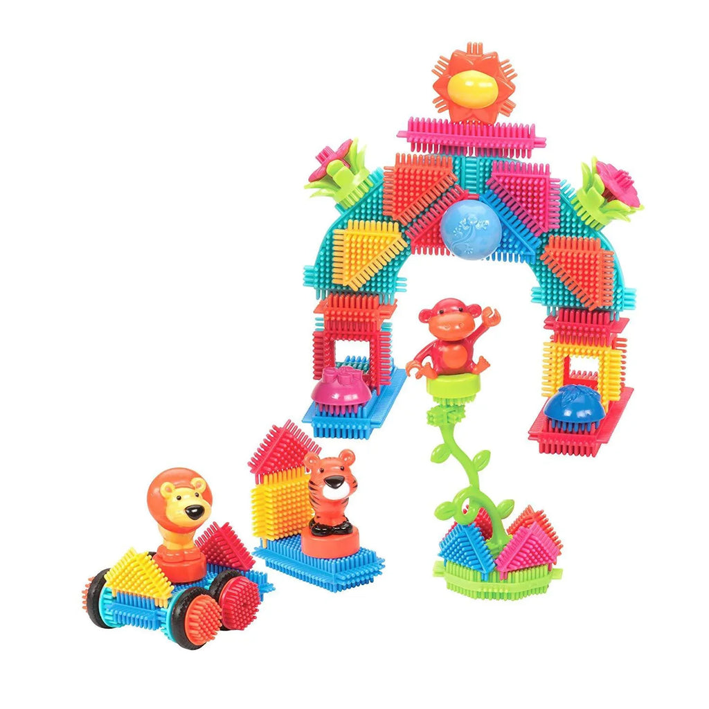 Toys 54Piece Creativity Blocks A Blocks Toy - Sensory Toys The - & Kids Battat In Yr Tube Jungle - 3D 2 Adventures STEM Blocks - by for Bristle - Dexterity for Building Bristle Official