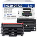 2x DCP-L2550DW Drum HL-L2350DW TN-760 Unit ) for DR730 MFC-L2710DW TN760 Set DR730 High Unit Compatible (3x Cartridge Yield Printer Toner, Drum Black MFC-L2690DW Toner and Brother