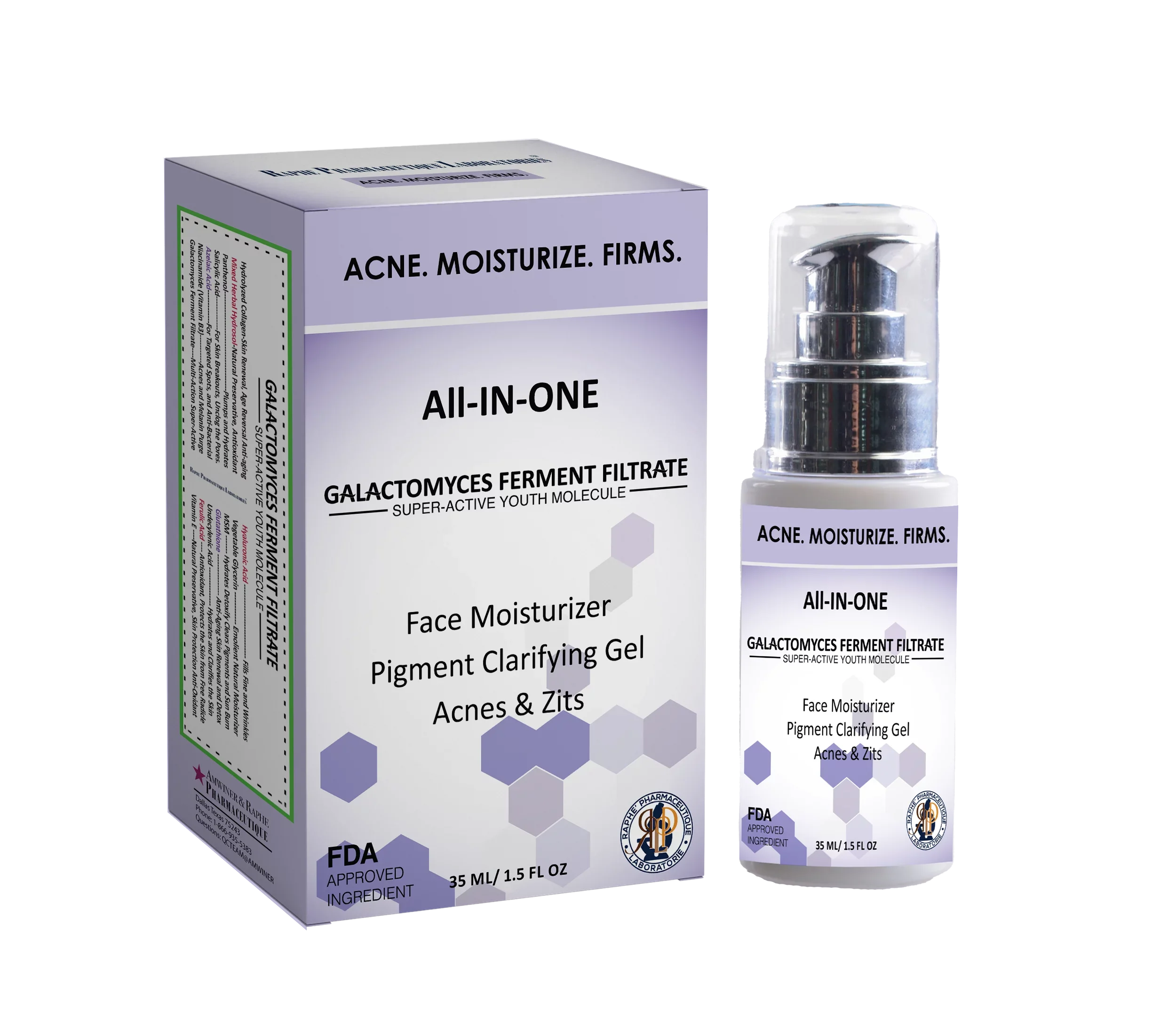 1 in Spots Pack Lift Acnes 2 of Serum Firm A 2 and Antioxidant Remover Moisturizer