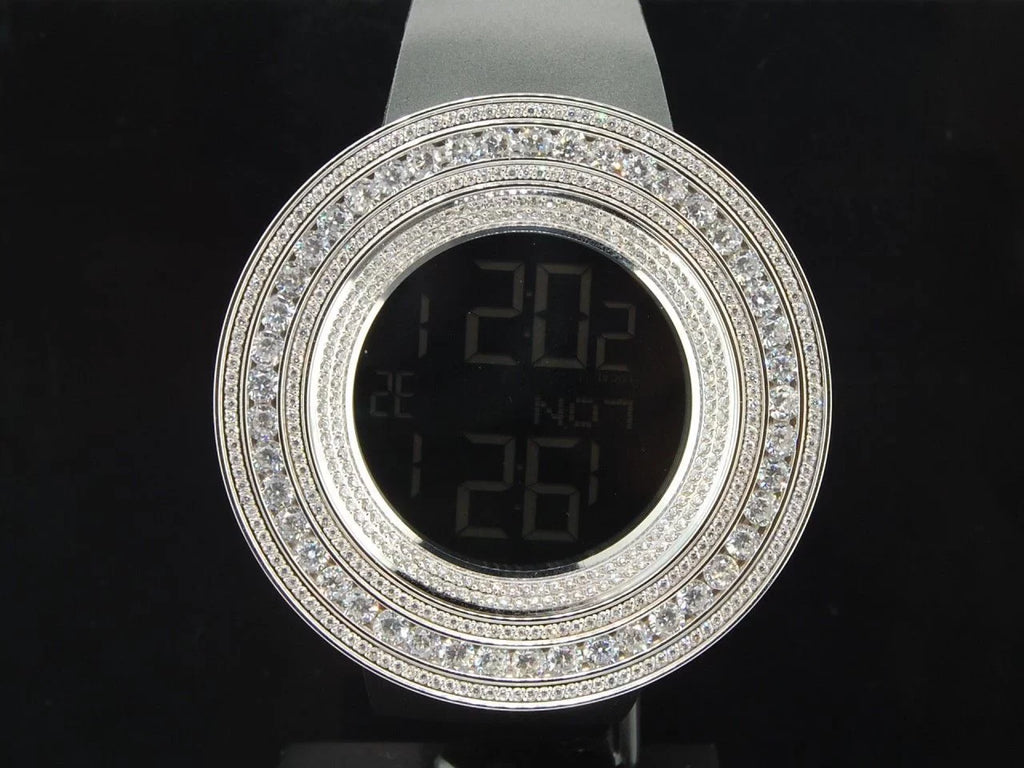 JoJino KC Mens ct Rodeo White Simulated Com Techno Joe Custom Diamond 15 Watch