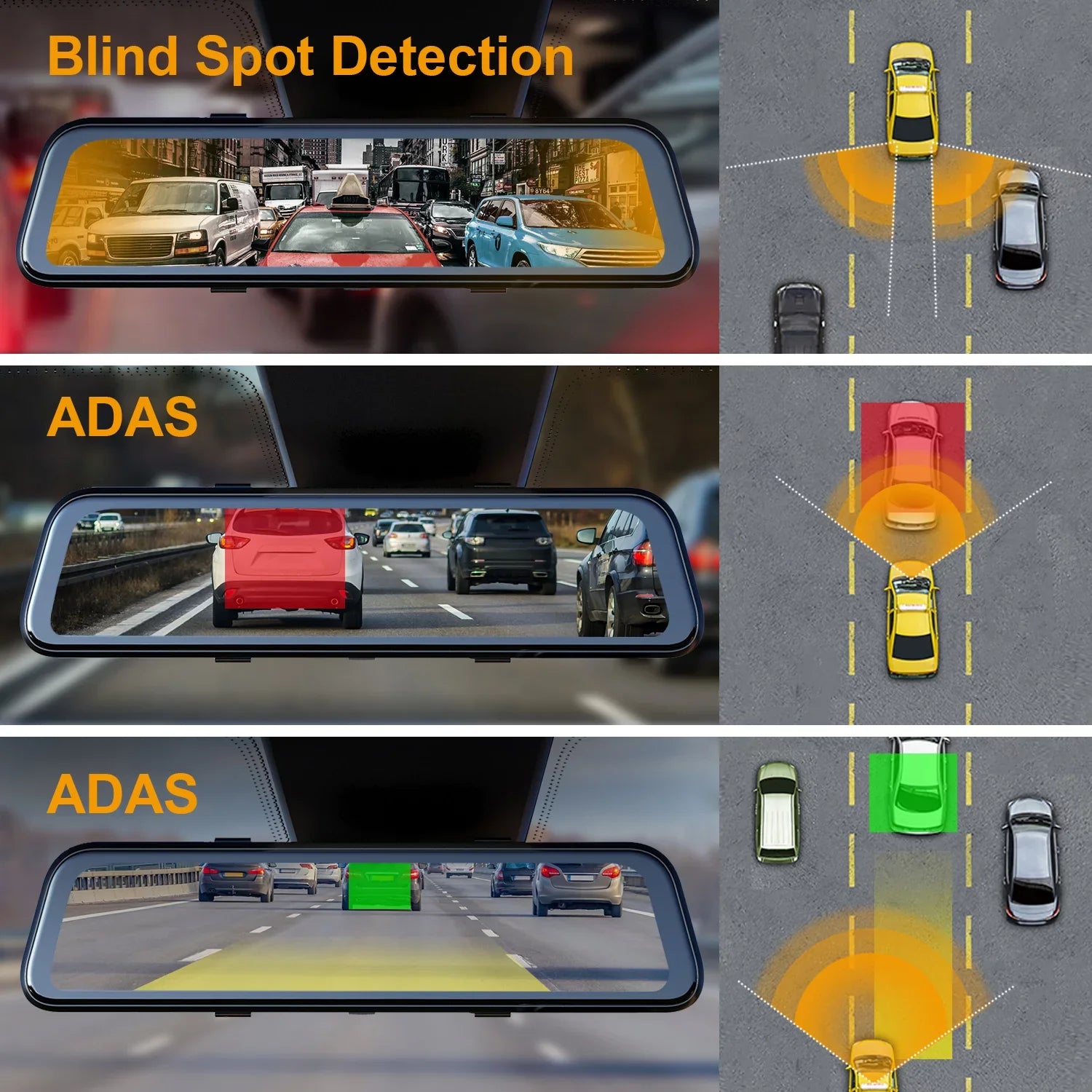 with M2 Smart Mirror Cam BSD Rexing ADAS Dash