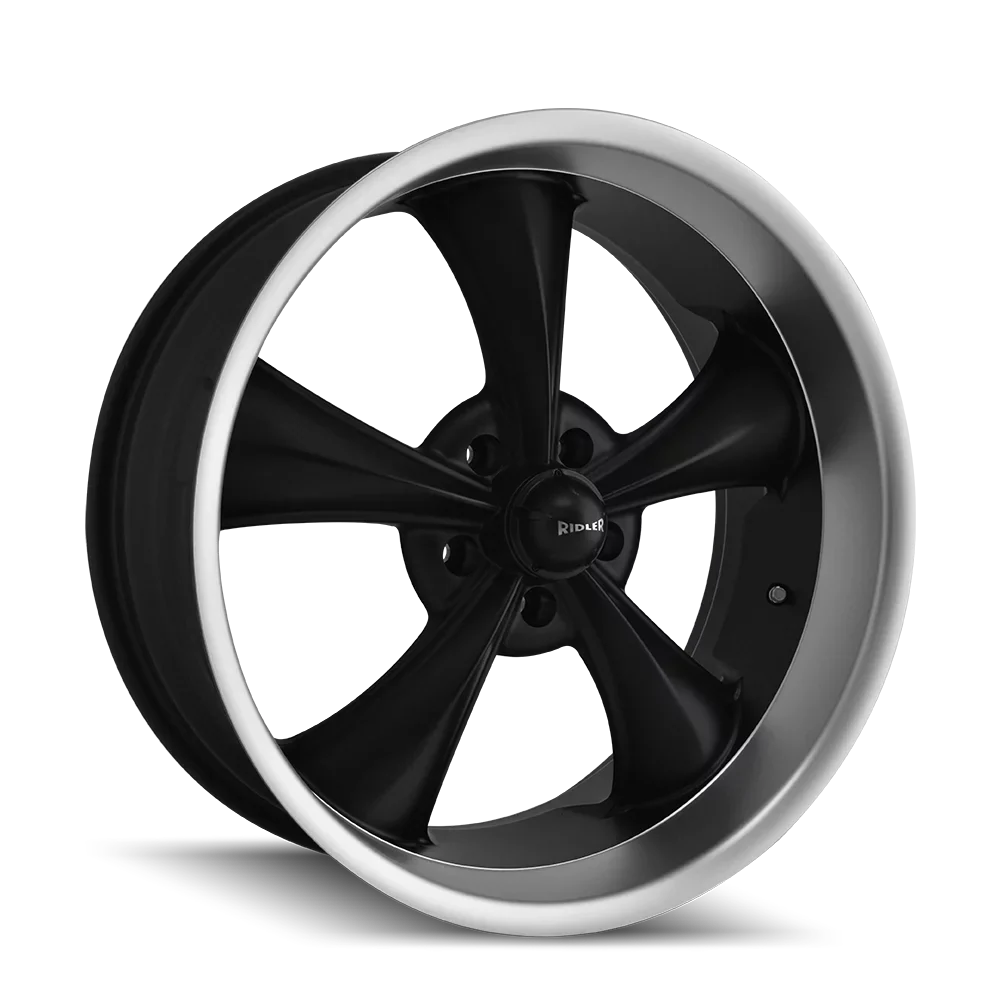 Black/Machined 83.82Cb 20X10 Lip 695 Matte Ridler 0Et 5X114.3