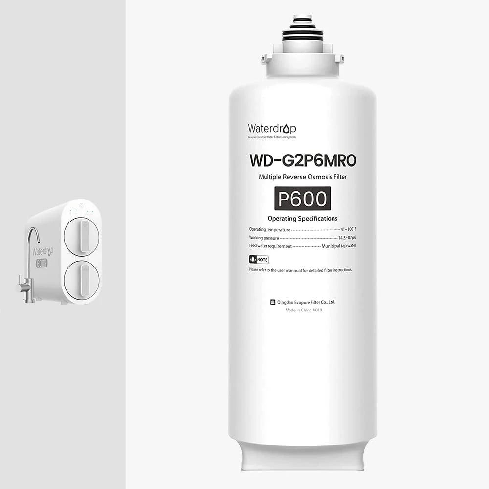 Osmosis Reduce WD-G2P600-RO Waterdrop for System, Lifetime, WD-G2P600-W Filter, Replacement 2-year Reverse PFAS
