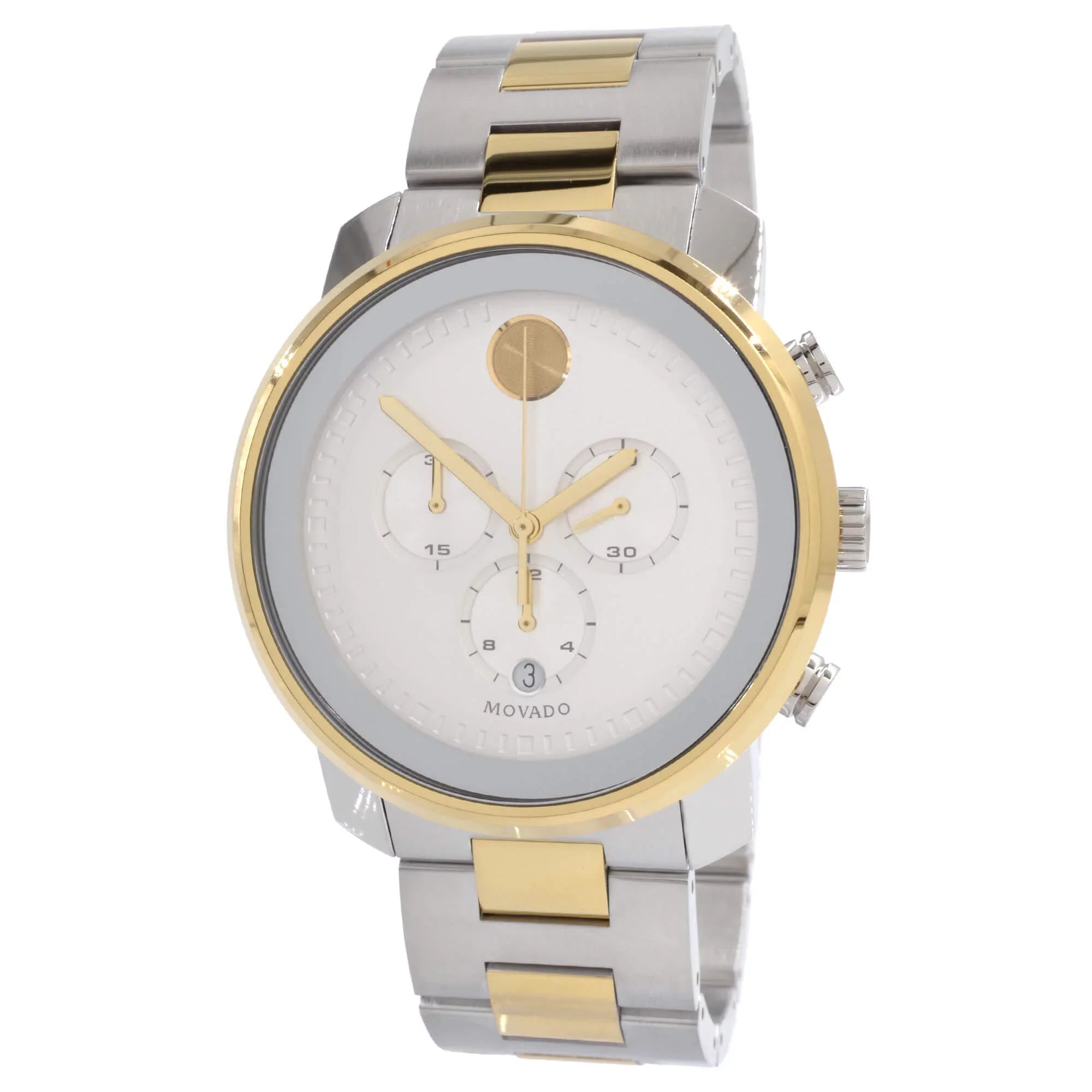 Movado Dial Bold 3600432 Chronograph Watch Silver Men's