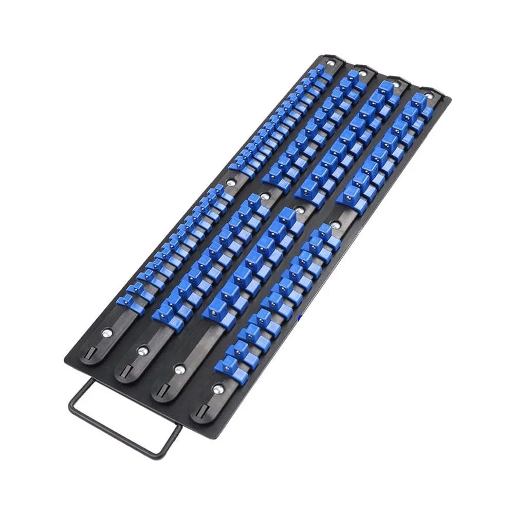 Industrial 80 Rail Socket Rack Mountable Holder Sliding HEMOTON ABS Wrench Organize Socket Storage