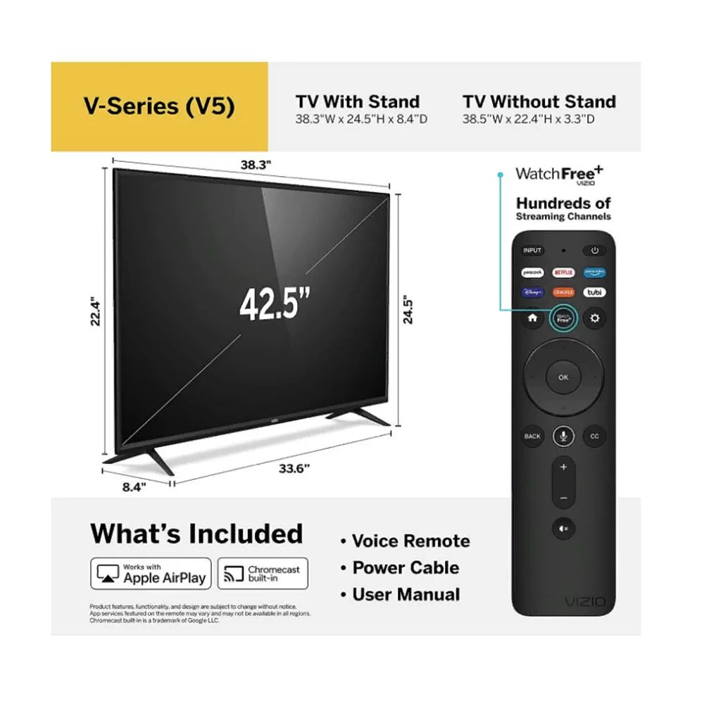 Class SmartCast - V-Series 4K VIZIO V435-J01 (Refurbished) TV Restored UHD LED 43"