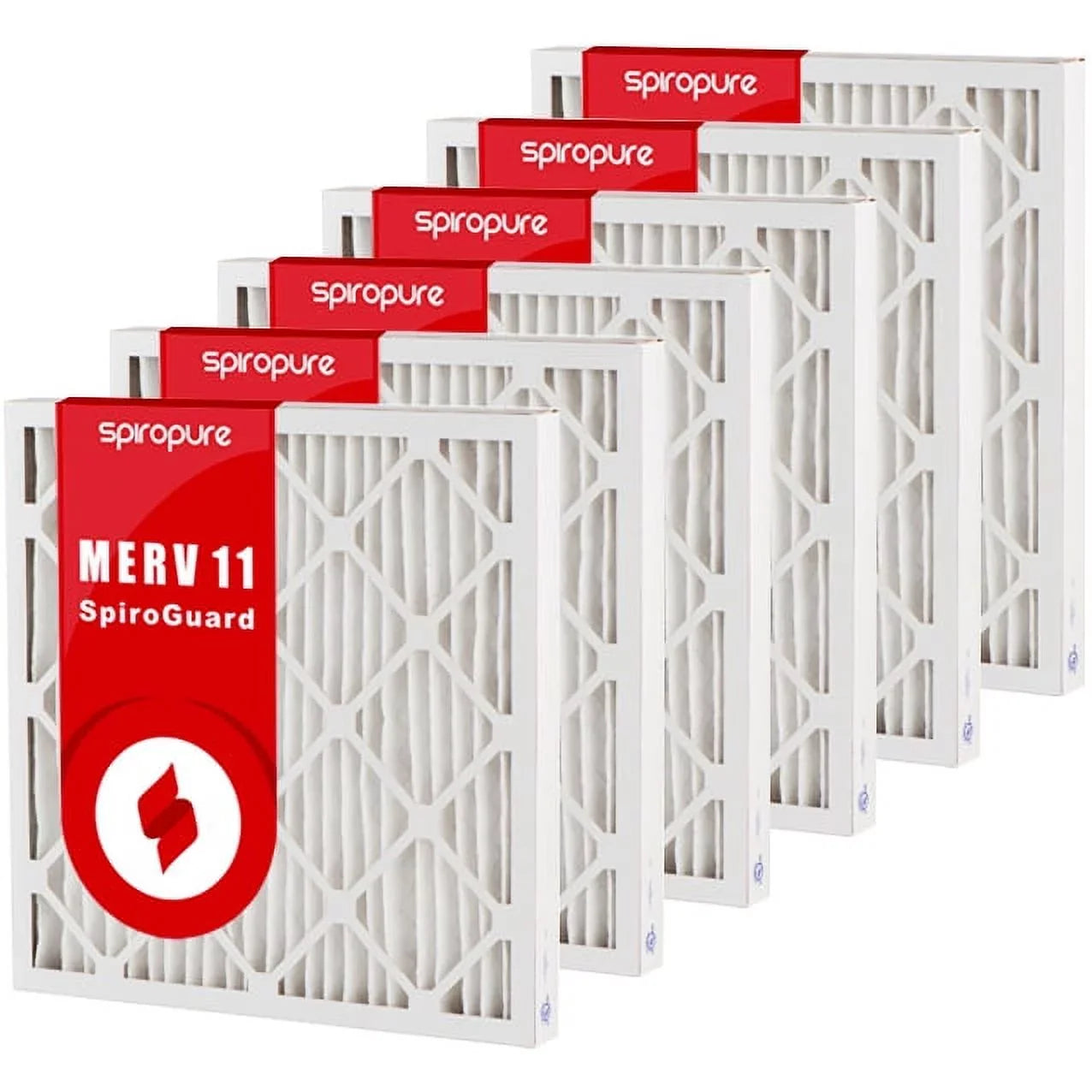in SpiroPure - Pack) Air Pleated MERV Filters 11 (6 Filter 11.5x24.5x2 Made USA