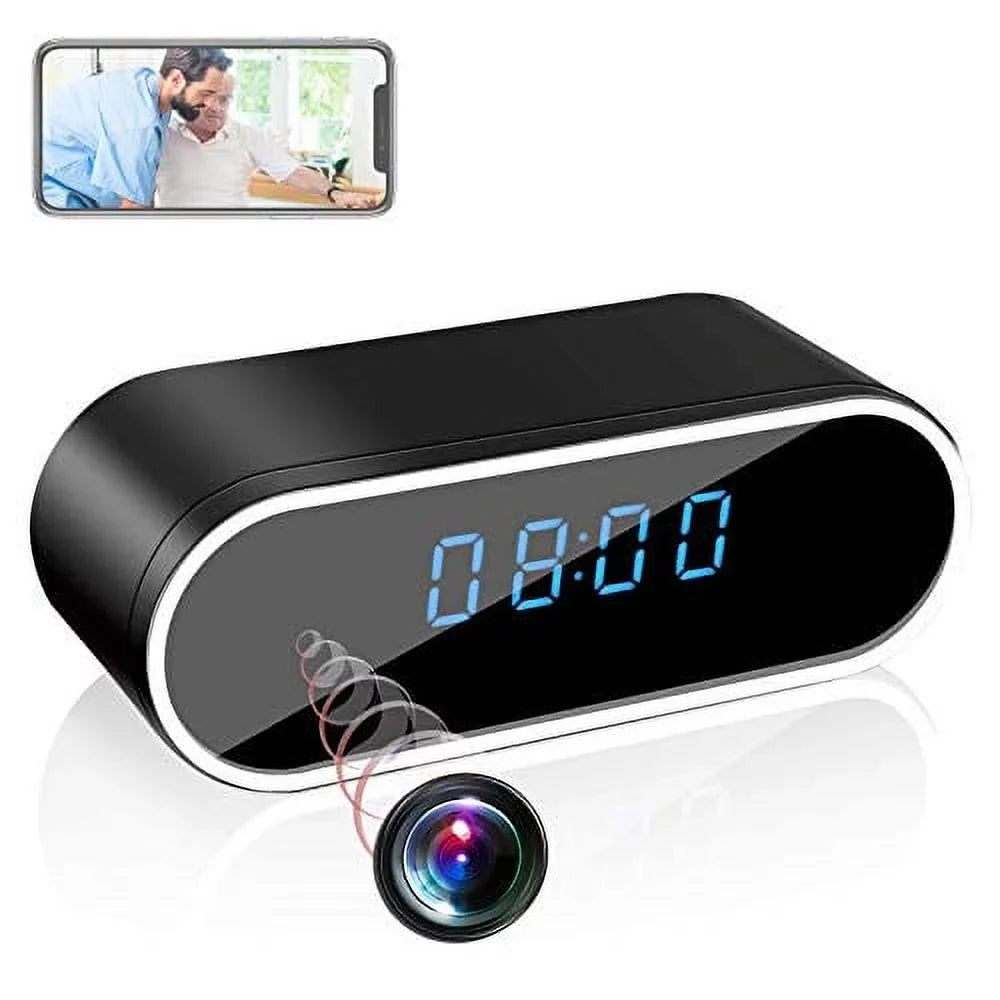 Cameras Surveillance 1080P Camera Clock HD Hidden Night Detection/Loop Vision/Motion WiFi Spy Home Recording Alarm