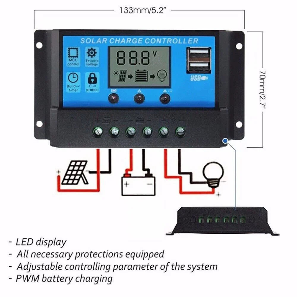 kit 200W outdoor car charge solar panel charger with home source solar light MDHAND controller camping emergency