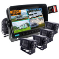 Recorder, 4 inch DVR 1080P RV 1080P Backup Quad Monitor 7 Trailers, Card, Screen, SD System, for View 256GB Camera Caravans, motorhomes, Channel Camera Support CAMSLEAD Rear Split Input, Trucks,