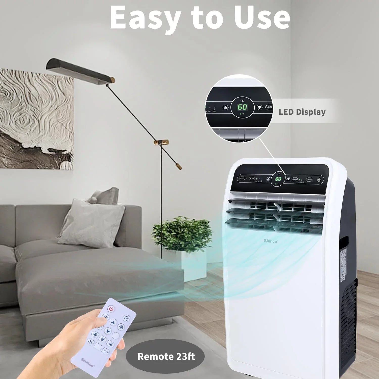 BTU Shinco Open Air Conditioner, SPF1-10C 10,000 White Portable Box