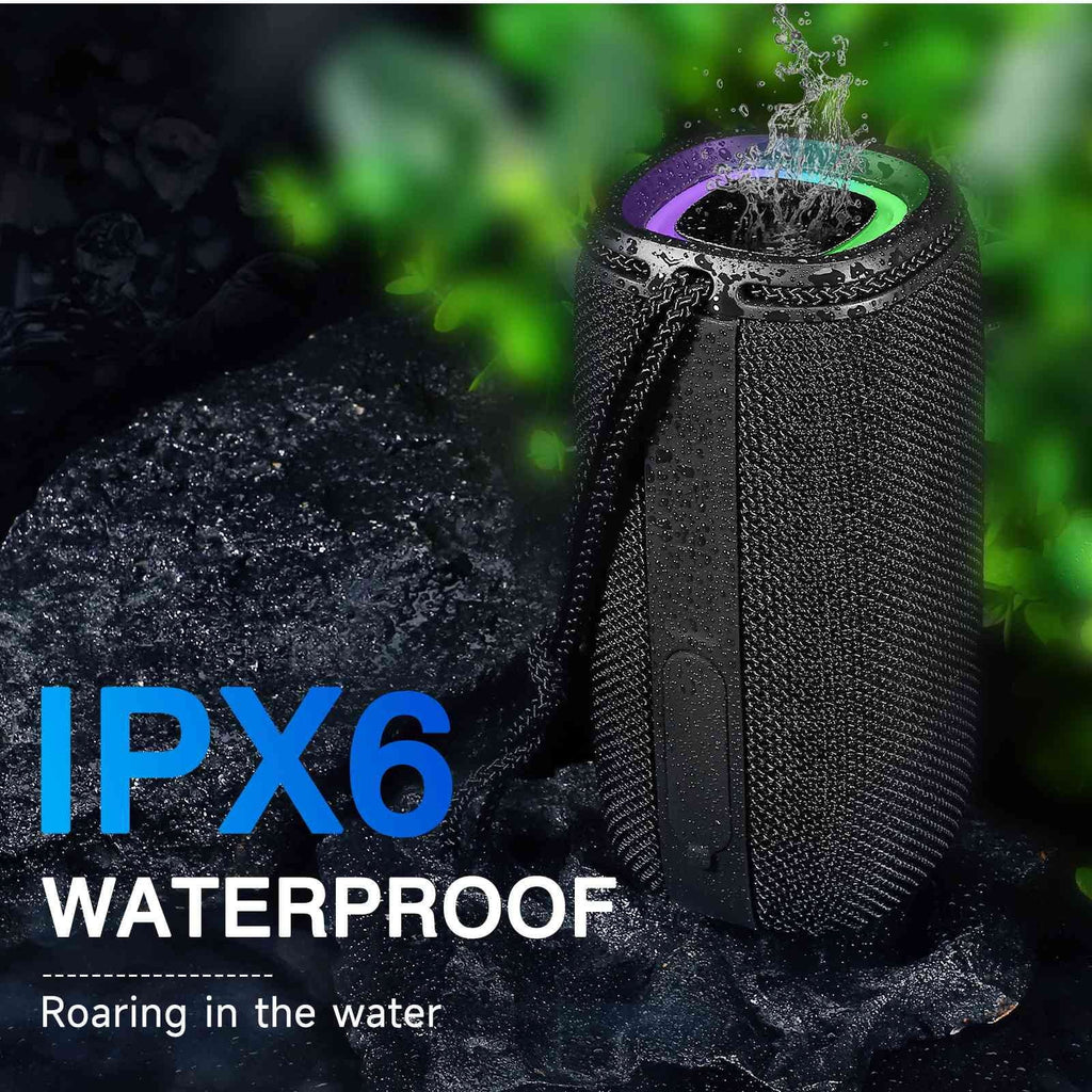 UrbanX Bluetooth Punchy - Wireless Surround Speaker 360° X808 for with True Bass, Black Pairing, Portable IPX5 W41+ HD Speakers BT5.3, Sound Speaker, Waterproof LG