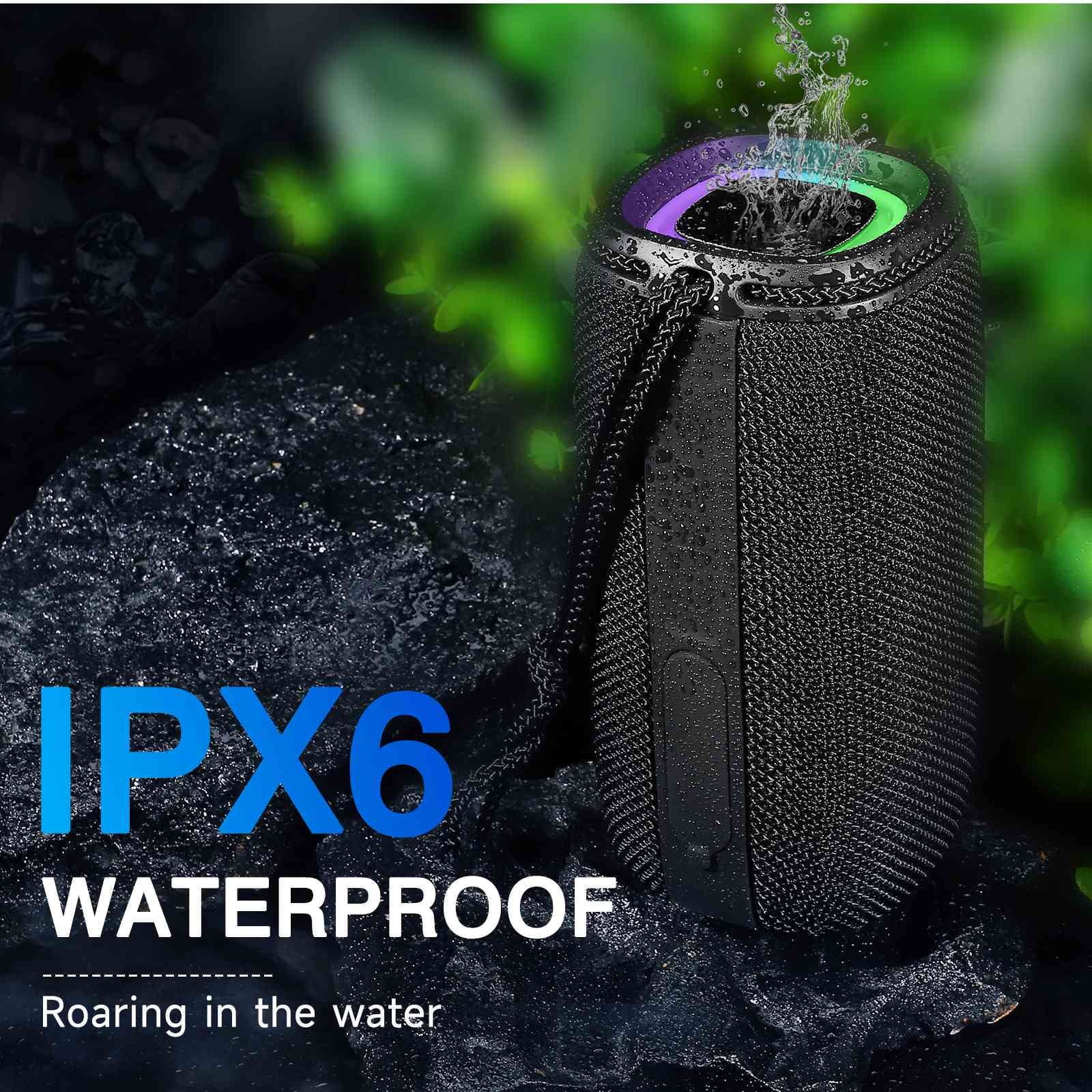 UrbanX Bluetooth Punchy - Wireless Surround Speaker 360° X808 for with True Bass, Black Pairing, Portable IPX5 W41+ HD Speakers BT5.3, Sound Speaker, Waterproof LG