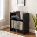Tv Furniture Portland Console Record Stand Center, Entertainment Crosley and Media Vinyl Storage