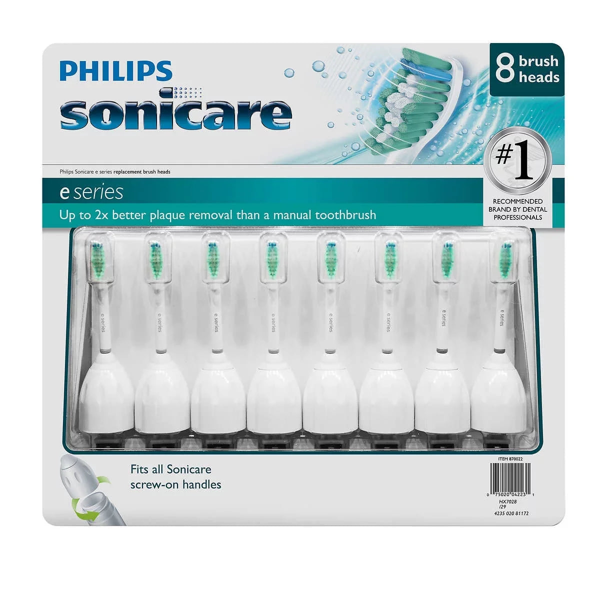 8-pack Heads Series Brush Replacement Philips Sonicare E