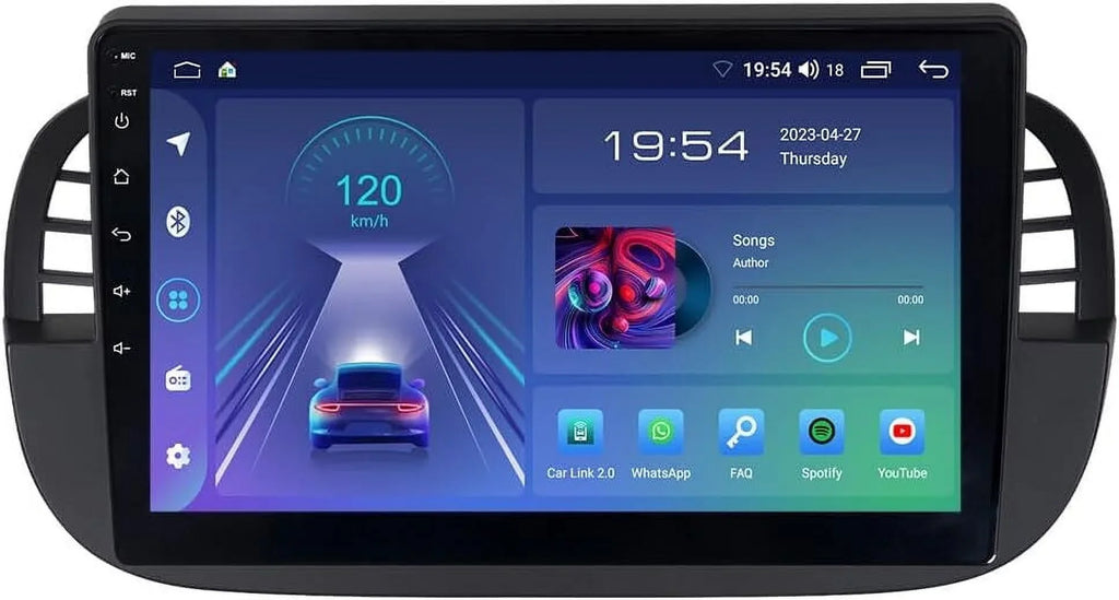 Stereo Backup GPS Camera WIFI Auto AHD Fiat DSP 500 For Radio Android Carplay 9" Navigation Car 3+32GB 2007-2015