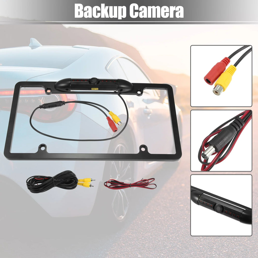 Backup View Wide 12V Universal Angle Camera for IP68 Vision Rear DC License Backup Plate Waterproof 480P Camera Car