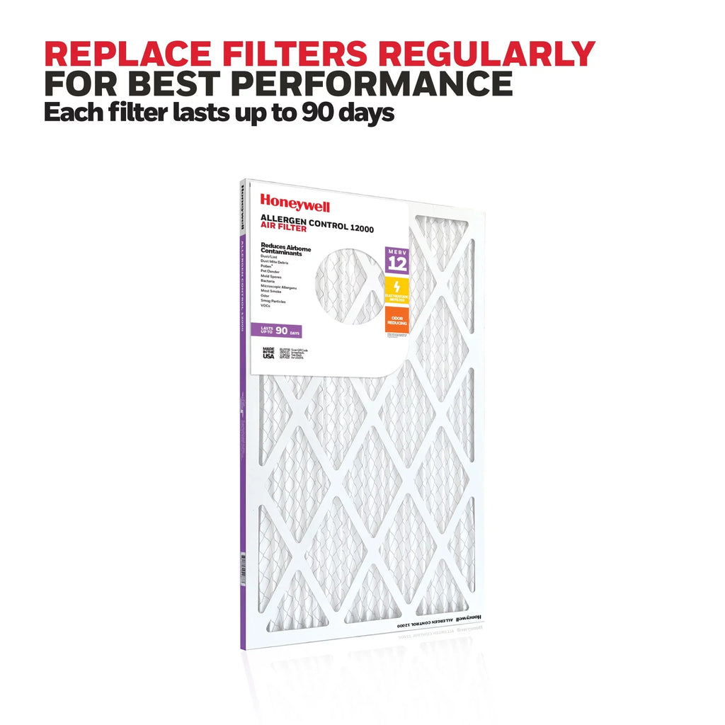 Honeywell Pack HVAC Pleated -4 16x20x1 MERV Furnace Air 12 Filter