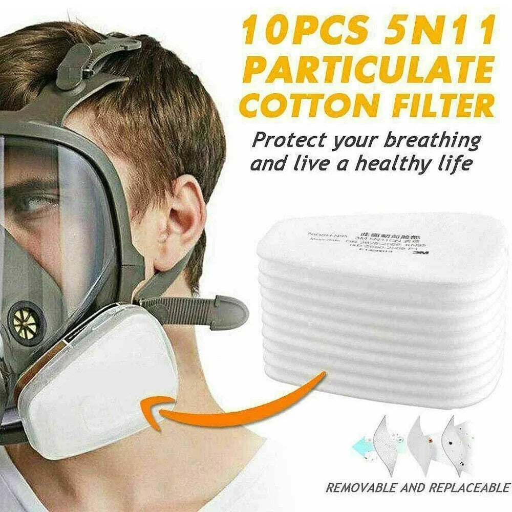 Set Respirator for Gas w/Filters Mask Spraying Face Painting Facepiece Full 6800
