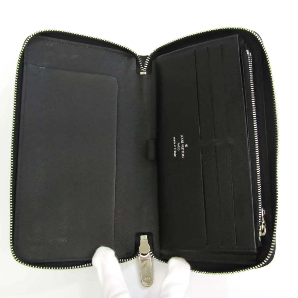 M60632 (Good) Long Men's Noir Wallet (bi-fold) Epi Organizer Pre-Owned Louis Leather Vuitton Epi Zippy