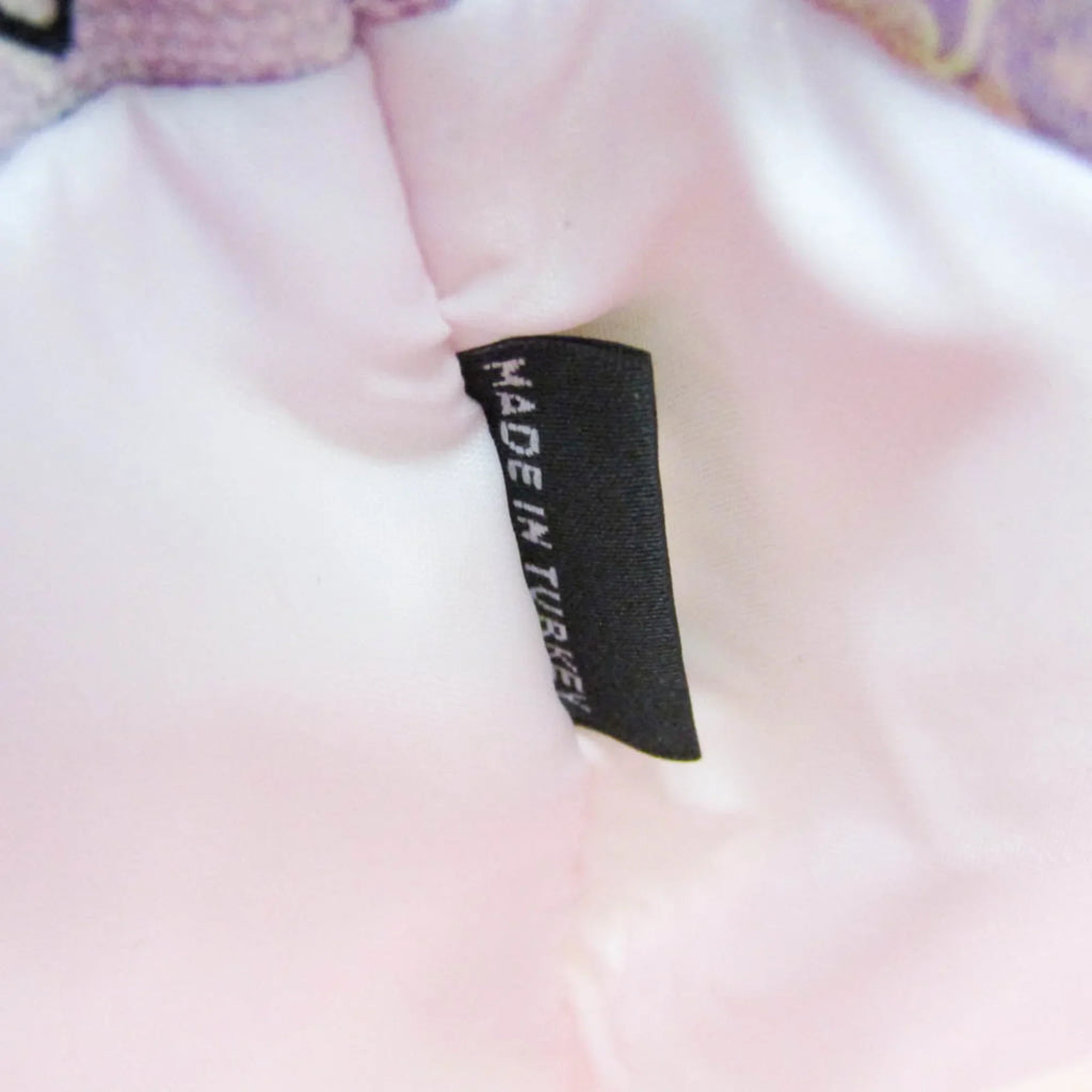 Purple,Multi-color Pre-Owned (Good) Leather,Cotton Miu CATS Miu Bag Drawstring CANAPA Pouch Women's 5RM014 Black,Light