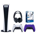 with Digital Charge 5 Extra Pack PULSE PowerPack Surge Black Purple Headset Battery Edition Bundle Playstation Controller, 3D Cable and & Sony Console