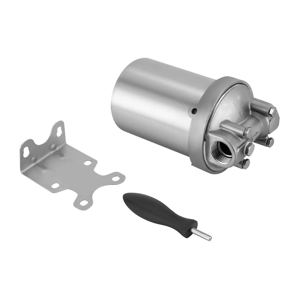 Stainless Inlet and Bracket Wrench Filter Filter Shell Steel Stainless Filter Steel inch with Housing Duty Shell Heavy Outlet Silver 3/4 Pin Water Filter Water and 5 inch NPT Water Miumaeov