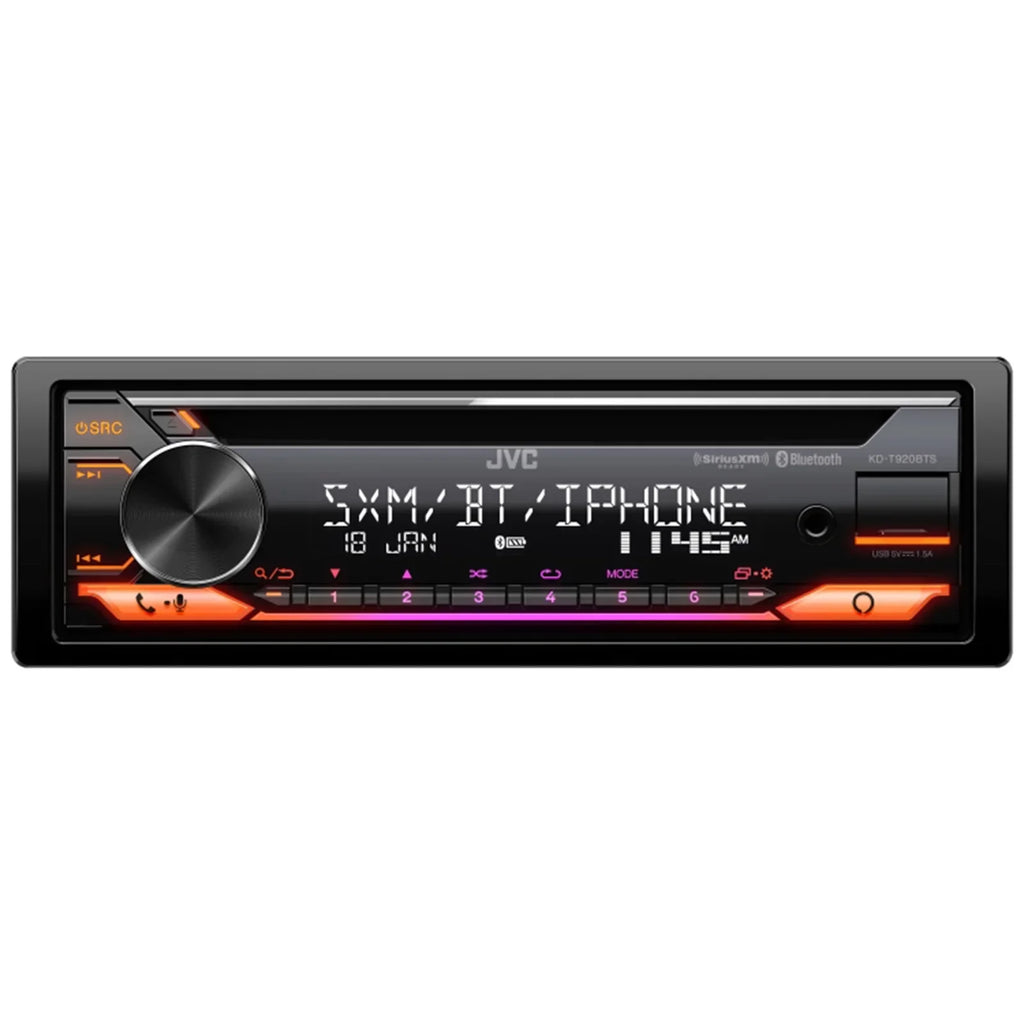 AM/FM Stereo Amazon Multimedia Player Single Audio Alexa with Kit USB Install Built-In, Receiver Adapter Harley DIN CD Speakers, KD-T920BTS Coaxial Car JVC 6.5" AUX Car 2-Way 2x Bluetooth 98-2013