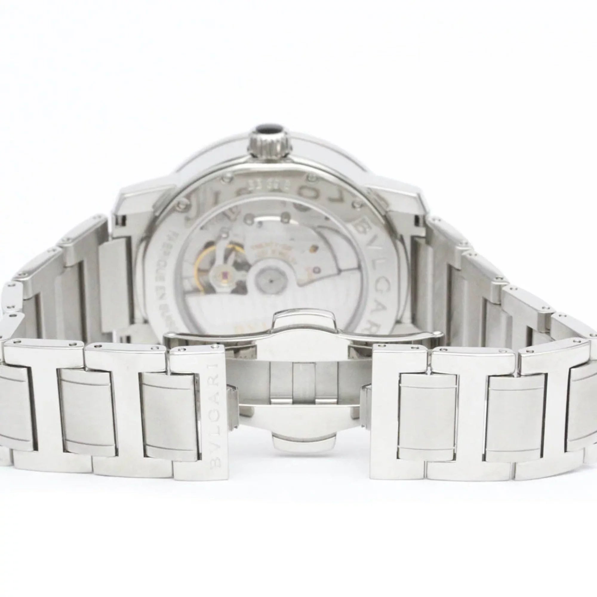 Pre-Owned Steel (Good) BF560761 BVLGARI Automatic Polished BVLGARI-BVLGARI BB39S Mens Watch