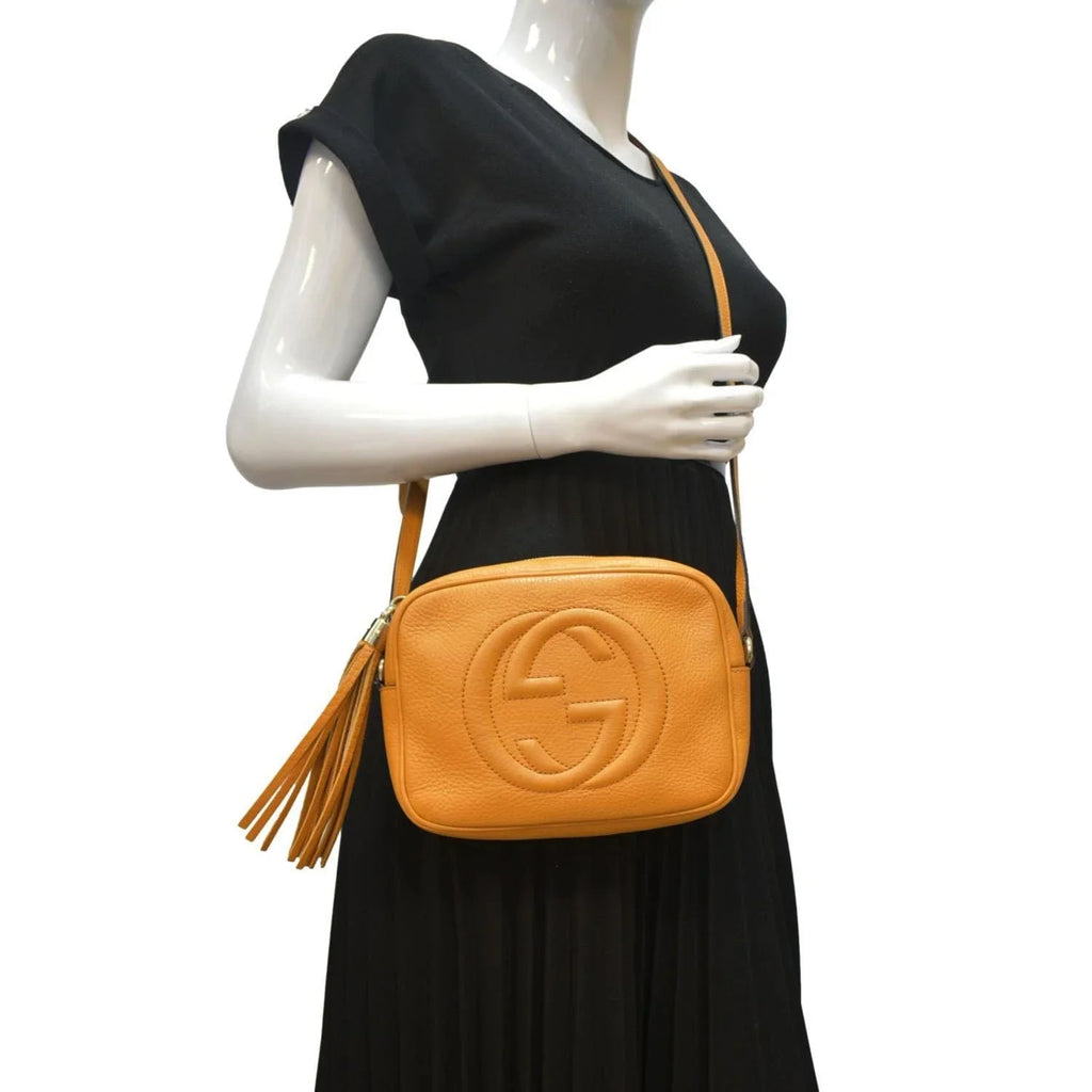 Bag GUCCI Orange Camera Soho 308364 Crossbody Pre-owned Disco Leather