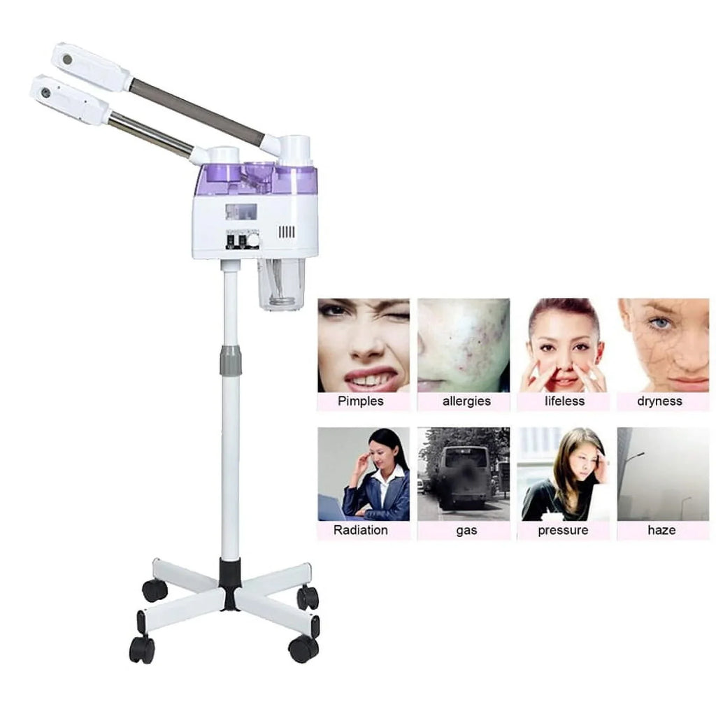 Care EU/US Machine 110/220V 2 Ozone Plug Device Beauty Ion Steaming Home Steamer Hot Spa Sparyer Facial Spray in 1 Skin Cold and