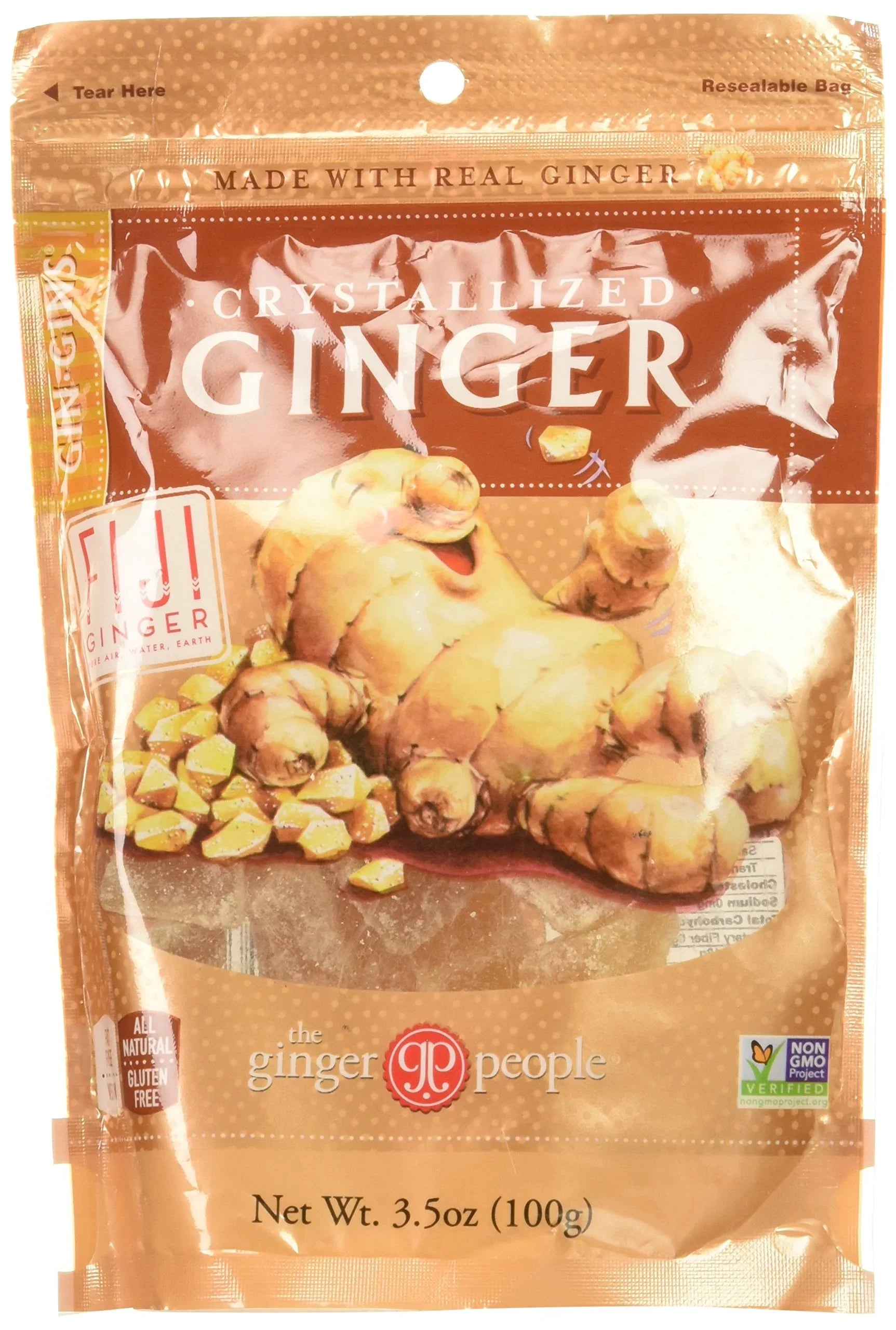 Gin Candy Bag Ginger 6-Pack Gins Crystallized 3.5Oz