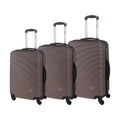 Set Royal (IUROYSML-BRO) Brown InUSA Plastic Luggage 3-Piece