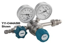 0-250 Steel CGA-346 Threadless Regulator Stainless Stage High Seat psi Purity Cylinder Single Airgas