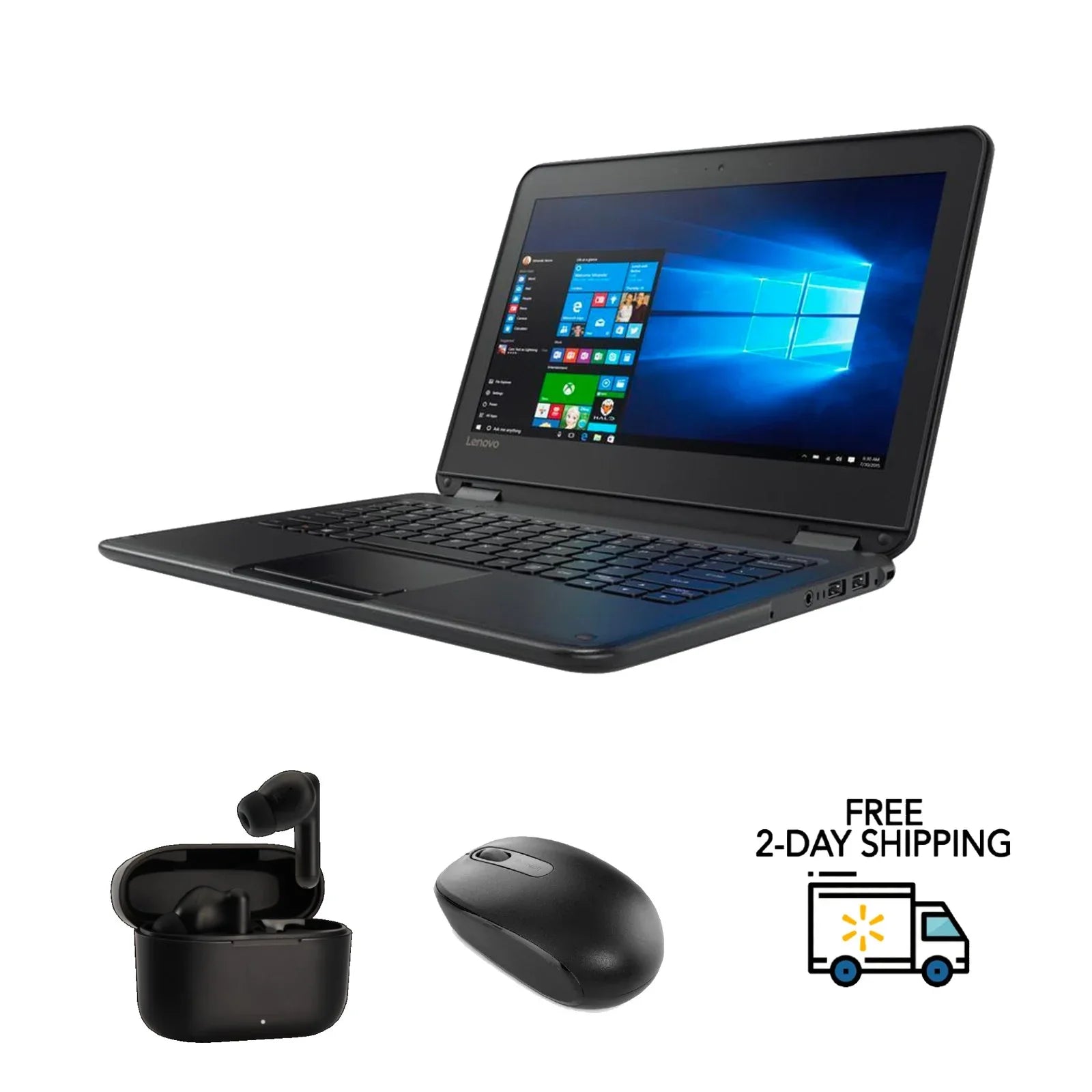 1.60GHz, N3060 SSD Chromebook N23 Mouse RAM Earbuds Intel Refurbished ‎16GB Celeron w/ 11.6" Wireless Screen Touch LED 4GB Lenovo and