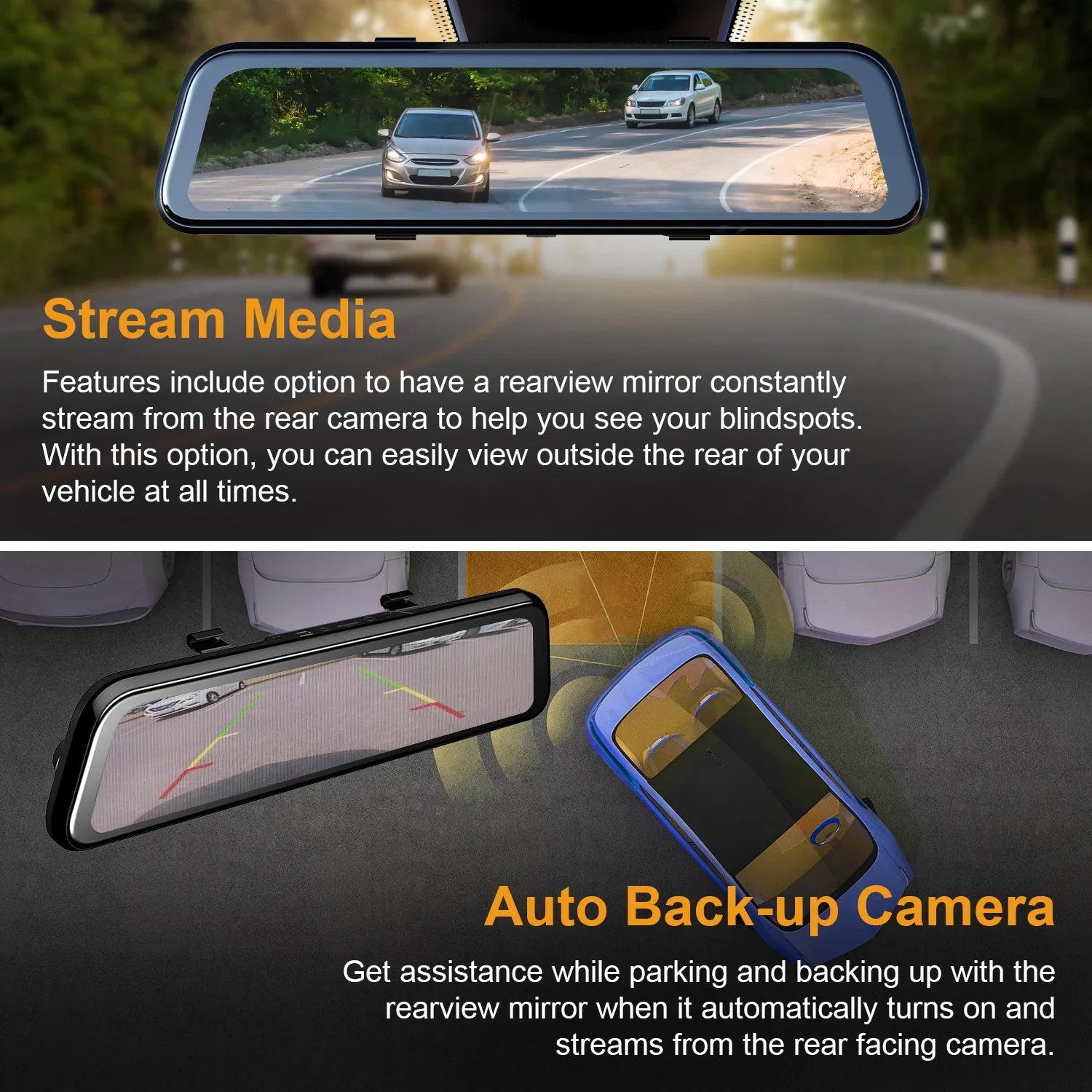with M2 Smart Mirror Cam BSD Rexing ADAS Dash