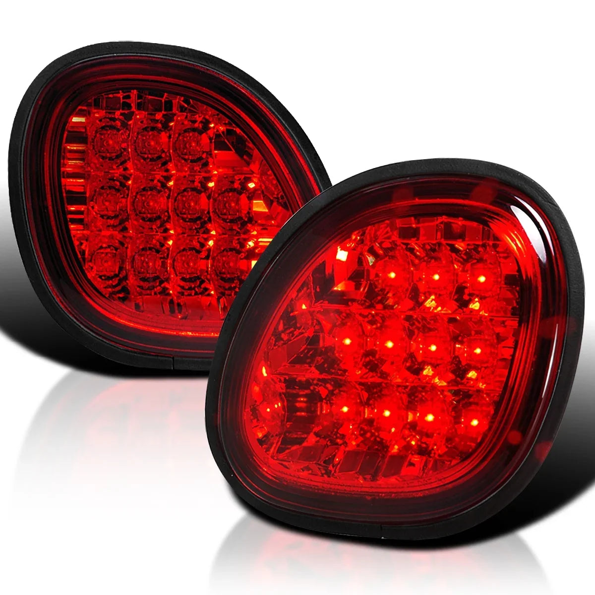 Red 1998-2005 Tail Tuning Left Lights Assembly Lexus LED Lens Compatible + Clear GS300/GS400/GS430 Right with Spec-D Pair