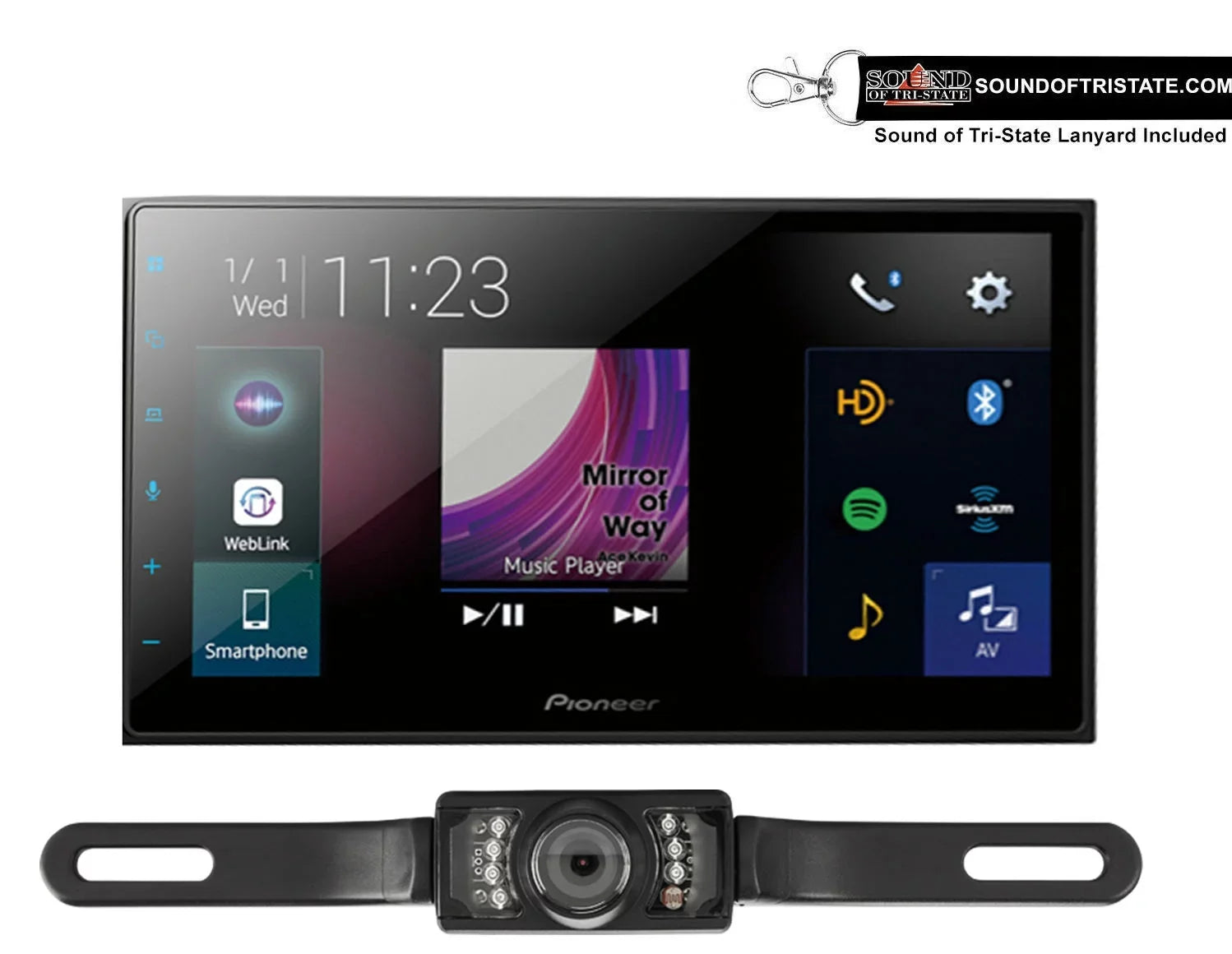 License Plate 6.8" Media + Receiver Backup Mechless Pioneer Camera DMH-2660NEX