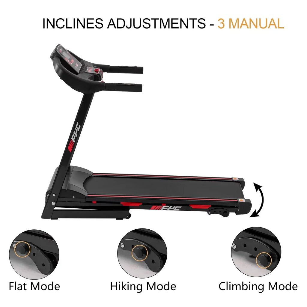Home FYC 16KM/H Exercise Machine - Folding LBS Weight 330 Treadmill Foldable with Incline/, Capacity Electric Dcenta for Max 3.5HP Speed Running Gym Home Treadmill Workout Easily Assembly,